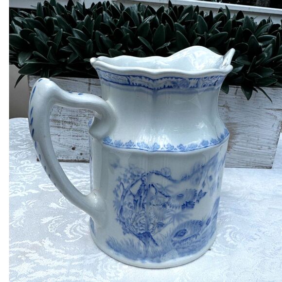 Gorgeous blue and white pitcher; Furnivals Quail 1913 England must see - Picture 3 of 8